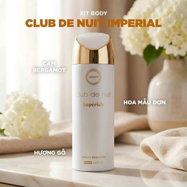 Xịt thơm toàn thân Armaf Club De Nuit Imperiale Perfume Bodyspray 200ml