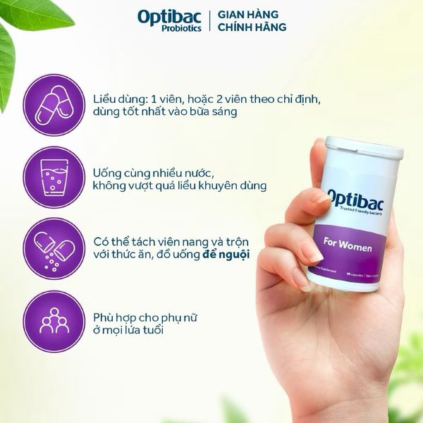Optibac tím 90 viên chính hãng NHẬP KHẨU (Optibac probiotics for women)