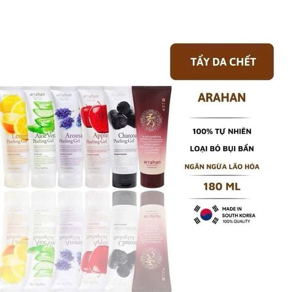 Gel tẩy tế bào chết Arrahan Hàn Quốc Đủ Màu_Làm Sạch Da Dịu Nhẹ, Giúp Da Mịn Màng Dưỡng Ẩm 180ml