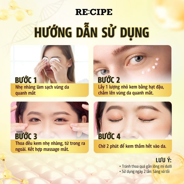 Kem mắt chống lão hóa giảm quầng thâm bọng mắt Recipe Lifting Recipe Dark Cover Eye Cream 30ml