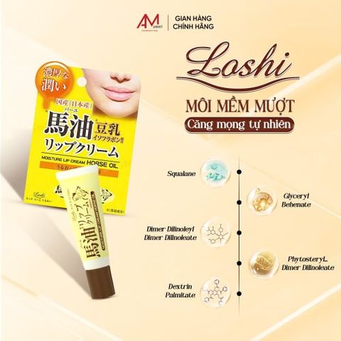 Son Dưỡng Môi Dầu Ngựa Loshi 10g – Dưỡng Ẩm, Làm Mềm Môi (Roland)