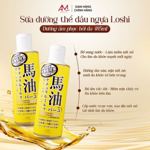 Sữa Dưỡng Thể Dầu Ngựa Loshi – Dưỡng Ẩm & Phục Hồi Da (Roland)