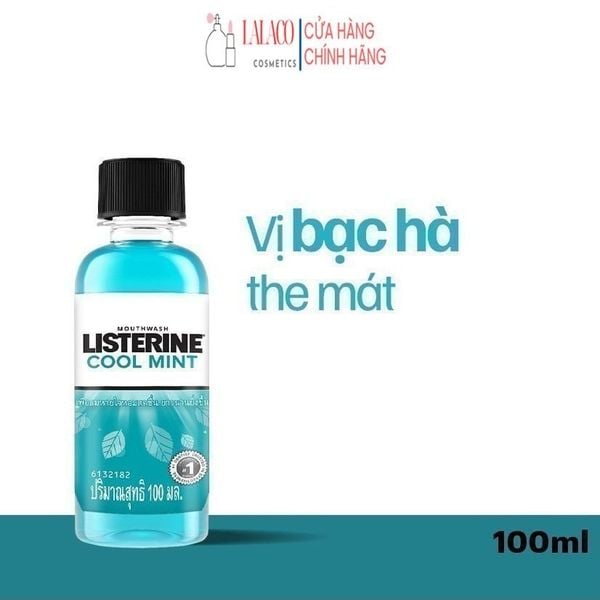 Nước Súc Miệng Giữ Hơi Thở Thơm Mát Listerine Coolmint 100ml