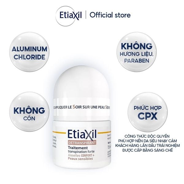 Lăn Khử Mùi Etiaxil Giảm Mồ Hôi Chính Hãng Pháp - 15ml