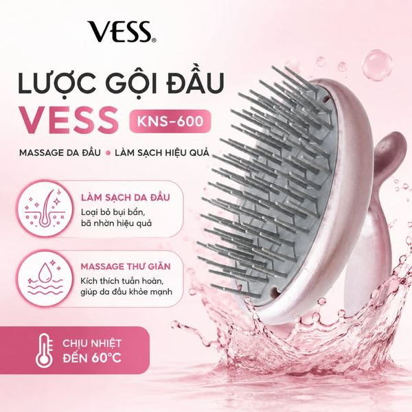 Lược Gội Đầu Massage Da Đầu VESS KNS-600 Chính Hãng Nhật Bản (2004)