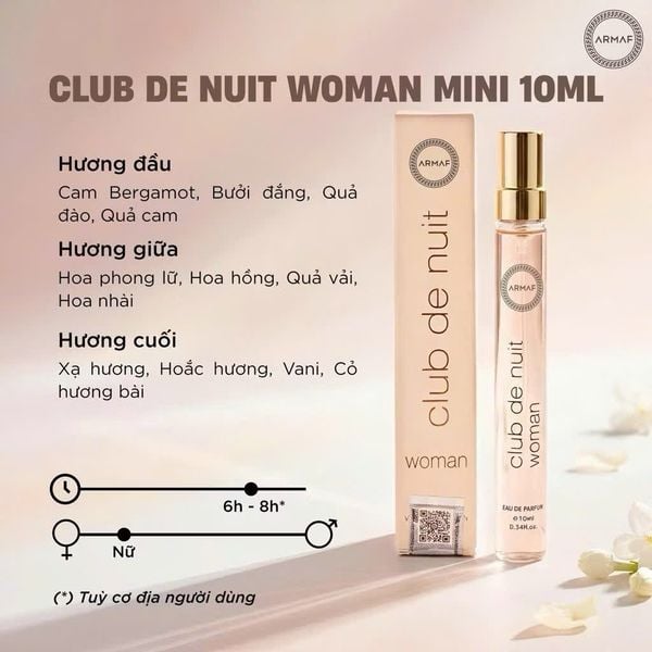 Nước hoa nữ Armaf club de nuit woman chính hãng 10ml