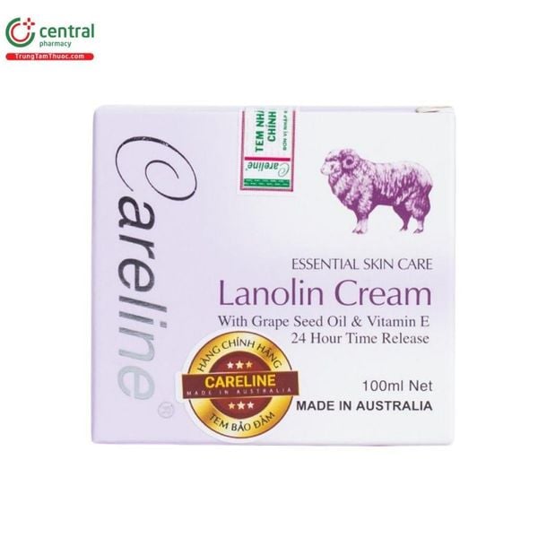 Sản phẩm Kem nhau thai cừu Careline Lanolin Grape Seed Oil Vitamin E 100ml