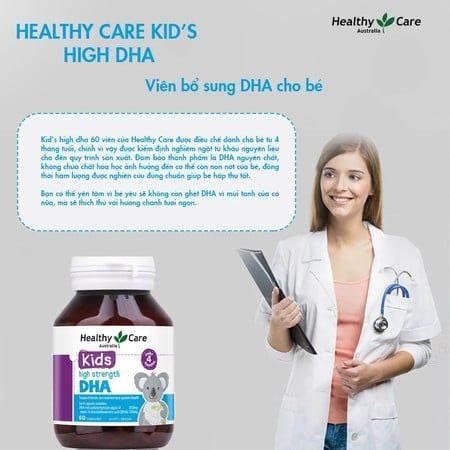 Viên uống bổ sung DHA Healthy Care Kids High Strength DHA
