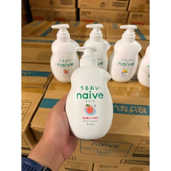 Sữa Tắm Kracie Naive Body Wash Sạch Dịu Nhẹ Dưỡng Ẩm Mịn Màng Nhật Bản 530ml