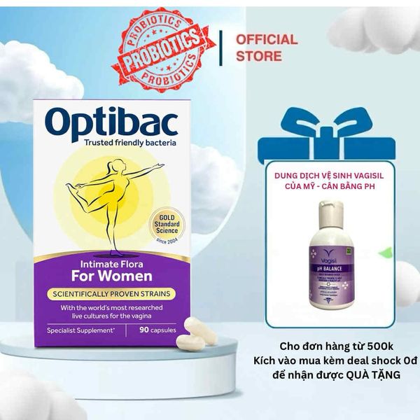 Optibac tím 90 viên chính hãng NHẬP KHẨU (Optibac probiotics for women)
