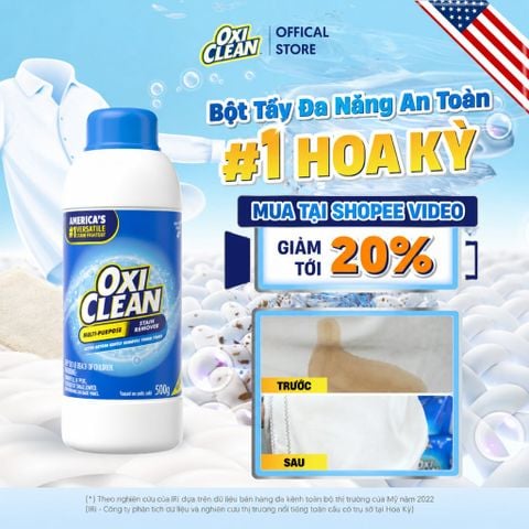 Bột Giặt Tẩy Đa Năng OxiClean Tẩy Sạch Vết Bẩn 500g