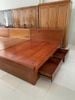 Giường veneer xoan đào hộp 1m6