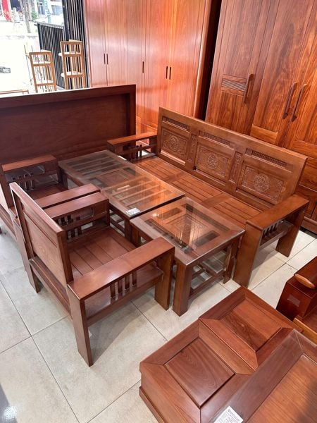 Bàn khách sồi pmxd đối nhỏ