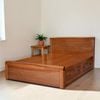 Giường veneer xoan đào hộp 1m6