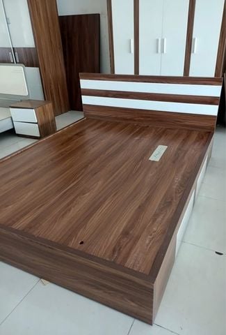 Giường mdf ngăn kéo 1m4