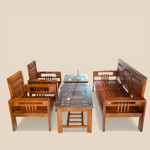 Bàn khách sồi pmxd đối nhỏ