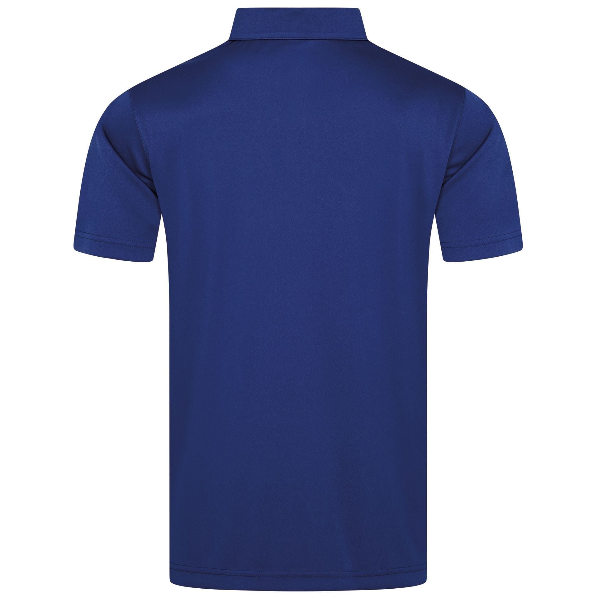 Mặt sau Áo bóng bàn Polo Donic Nuvon Navy-Cyan mặt lưng trơn in logo