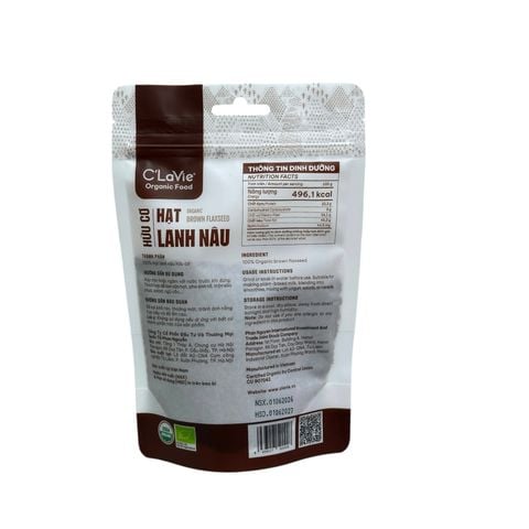 Hạt lanh nâu hữu cơ C'LaVie 200g 