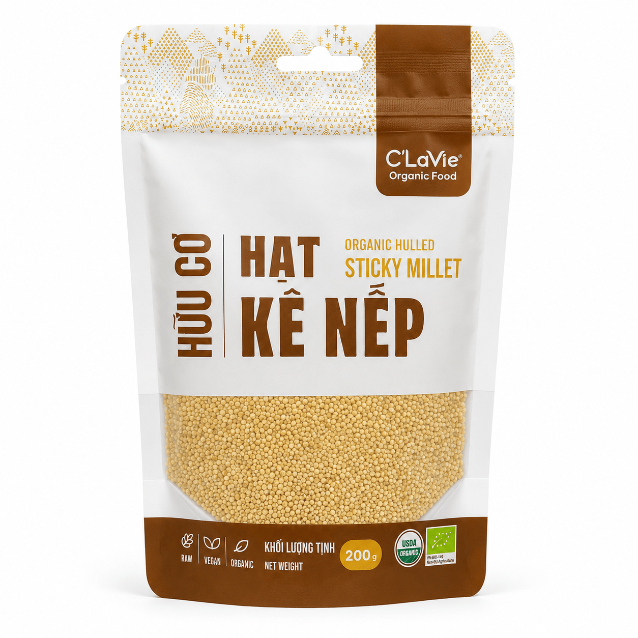  Hạt kê nếp hữu cơ C’LaVie 200g 
