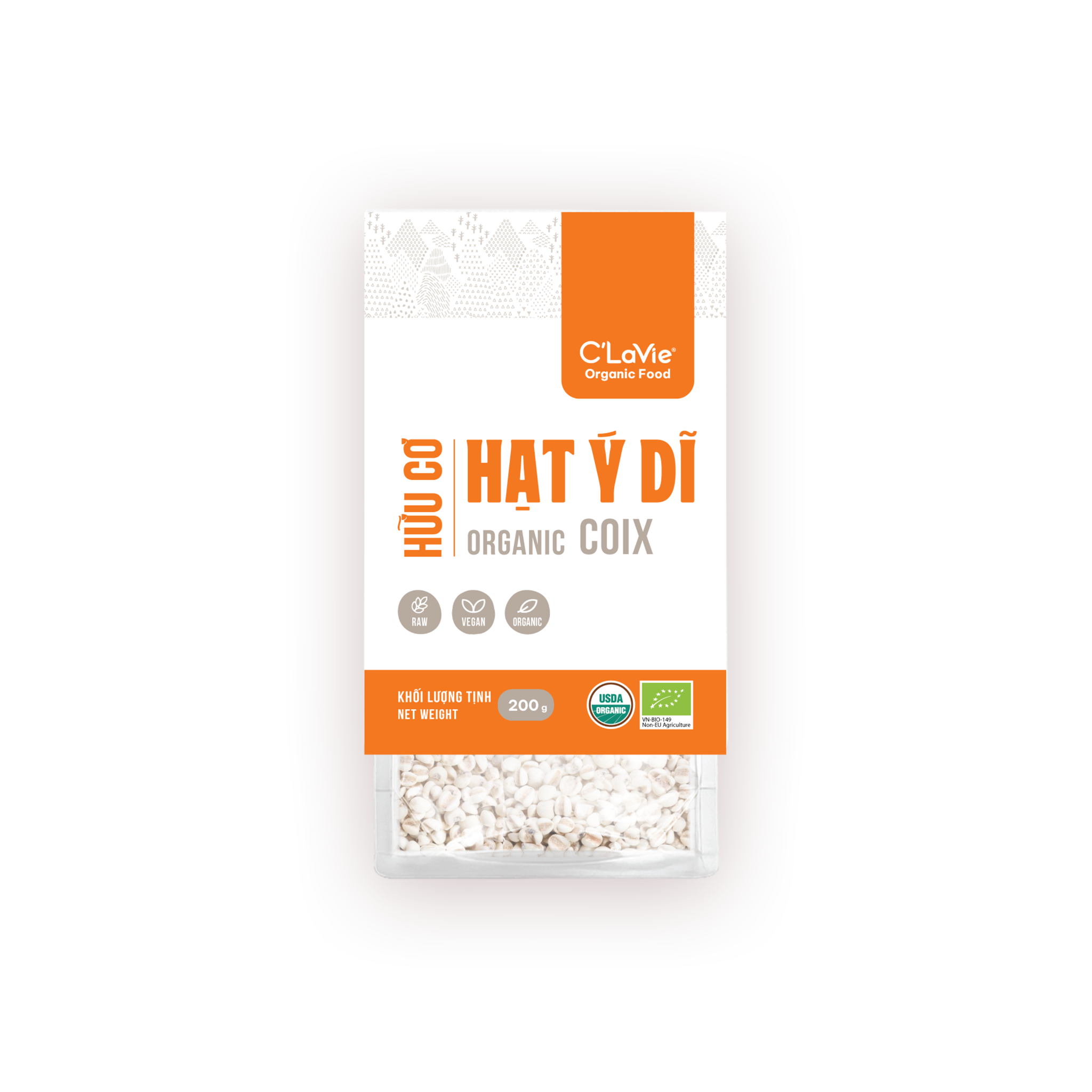  Hạt Ý dĩ hữu cơ C'LaVie 200g 