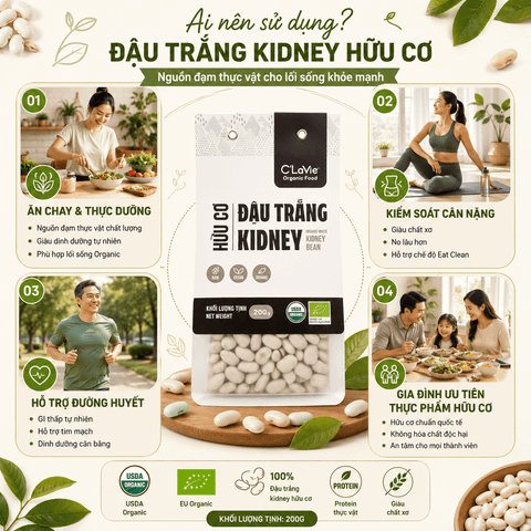  Đậu trắng kidney hữu cơ C'LaVie 200g 