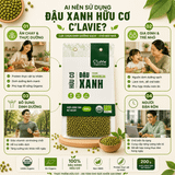  Đậu xanh hữu cơ C'LaVie 200g 