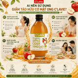  Giấm Táo Hữu Cơ Mật Ong C’LaVie 500ml 