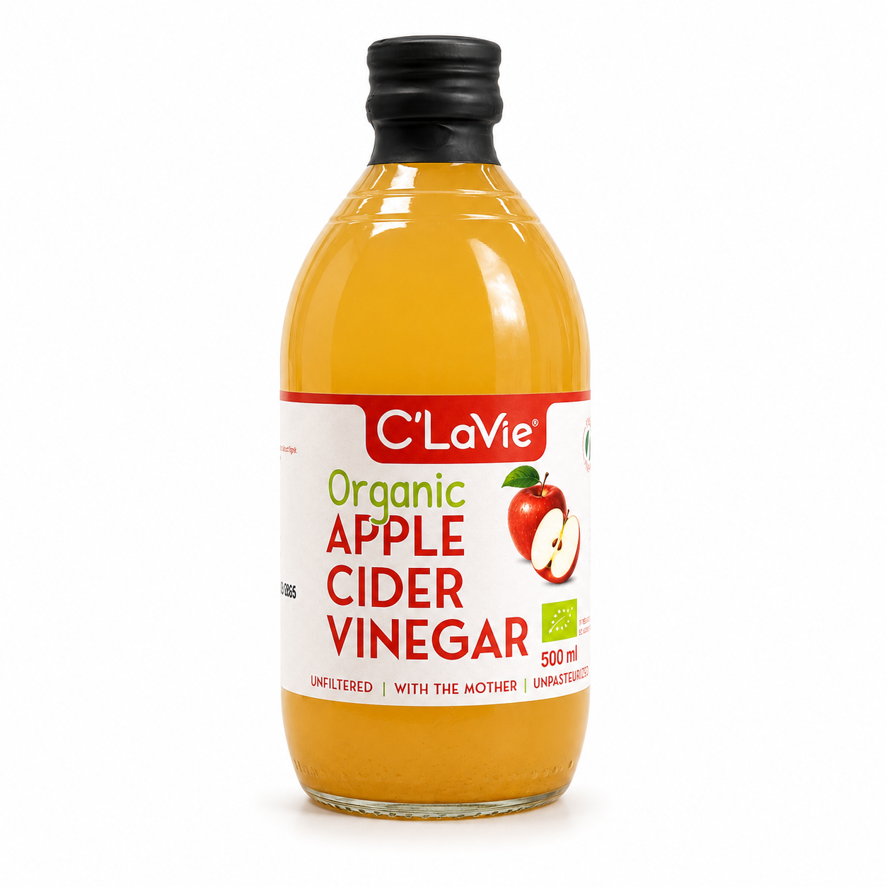  Giấm Táo Hữu Cơ Có Giấm Mẹ C’LaVie 500ml 