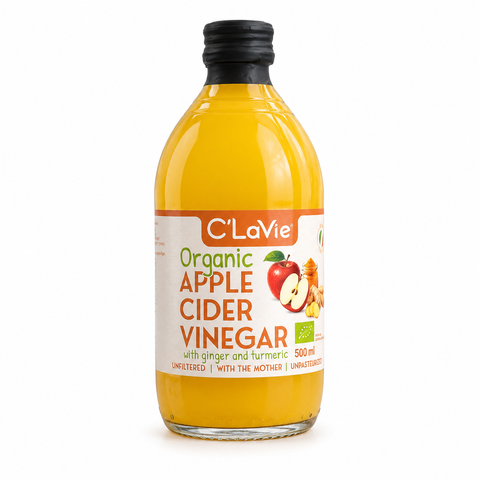  Giấm Táo Hữu Cơ Gừng Nghệ C’LaVie 500ml 