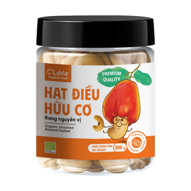  Hạt điều hữu cơ rang nguyên vị C'LaVie 200g 