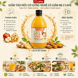  Giấm Táo Hữu Cơ Gừng Nghệ C’LaVie 500ml 