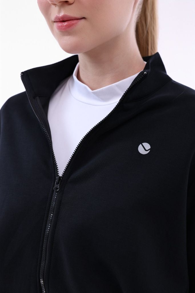 Áo Khoác Nỉ Nữ Cổ Cao LV25W04F608