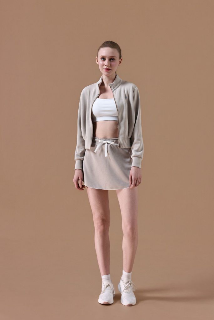 Áo Khoác Nỉ Nữ Cổ Cao LV25W04F608