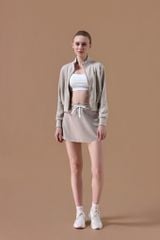 Áo Khoác Nỉ Nữ Cổ Cao LV25W04F608