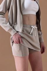 Áo Khoác Nỉ Nữ Cổ Cao LV25W04F608