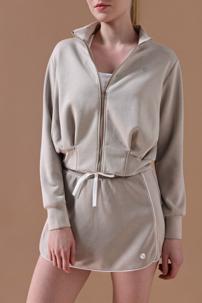 Áo Khoác Nỉ Nữ Cổ Cao LV25W04F608