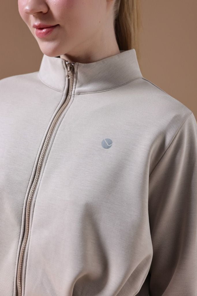 Áo Khoác Nỉ Nữ Cổ Cao LV25W04F608