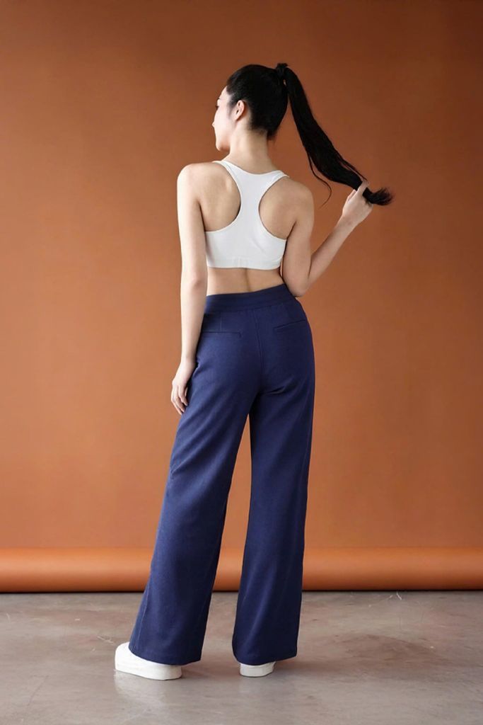 Quần Ống Suông Nỉ Nữ Basic LV25W04F309