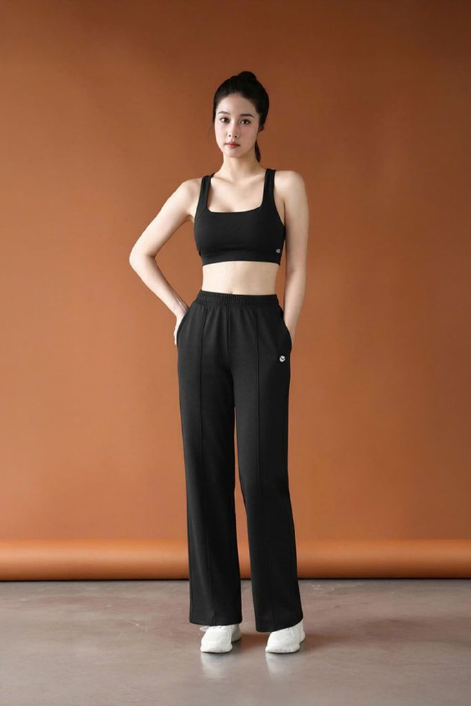 Quần Ống Suông Nỉ Nữ Basic LV25W04F309