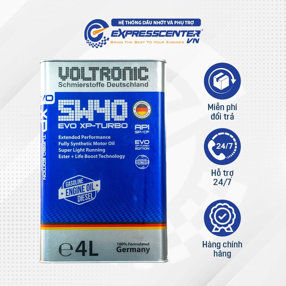  Dầu Nhớt Xe Oto Voltronic EVO XP-TURBO 5W40 4L 