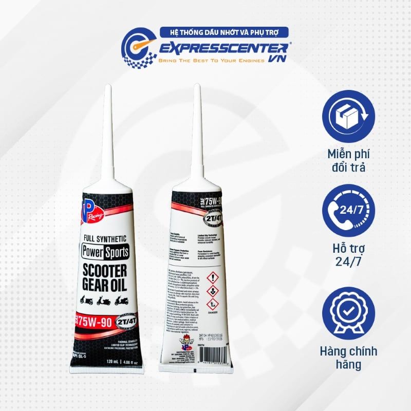  Nhớt hộp số xe tay ga VP Powersports Scooter Gear Oil 75W90 120ml 