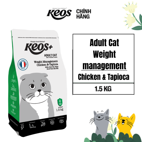  Keos+ Adult Cat Weight Management - Chicken & Tapioca Flavor 