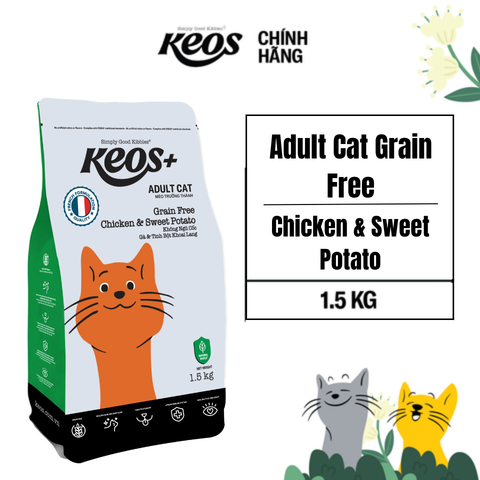  Keos+ Adult Cat Grain Free - Chicken & Sweet Potato Flavor 