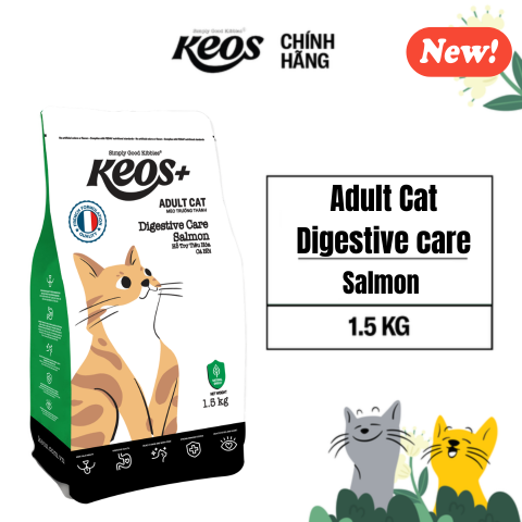  Keos+ Adult Cat Digestive care - Salmon Flavor 
