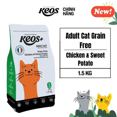  Keos+ Adult Cat Grain Free - Chicken & Sweet Potato Flavor 