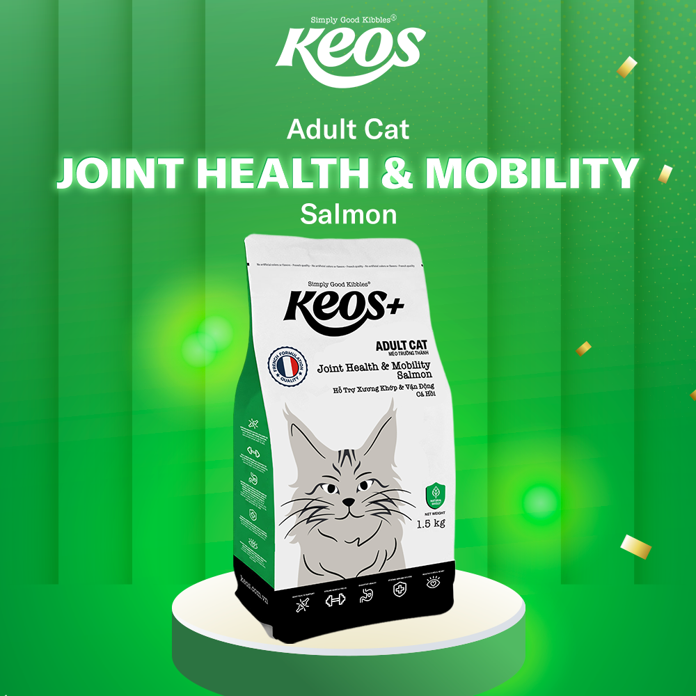  KEOS+ Cat Adult Joint Health & Mobility with Salmon 1.5kg 