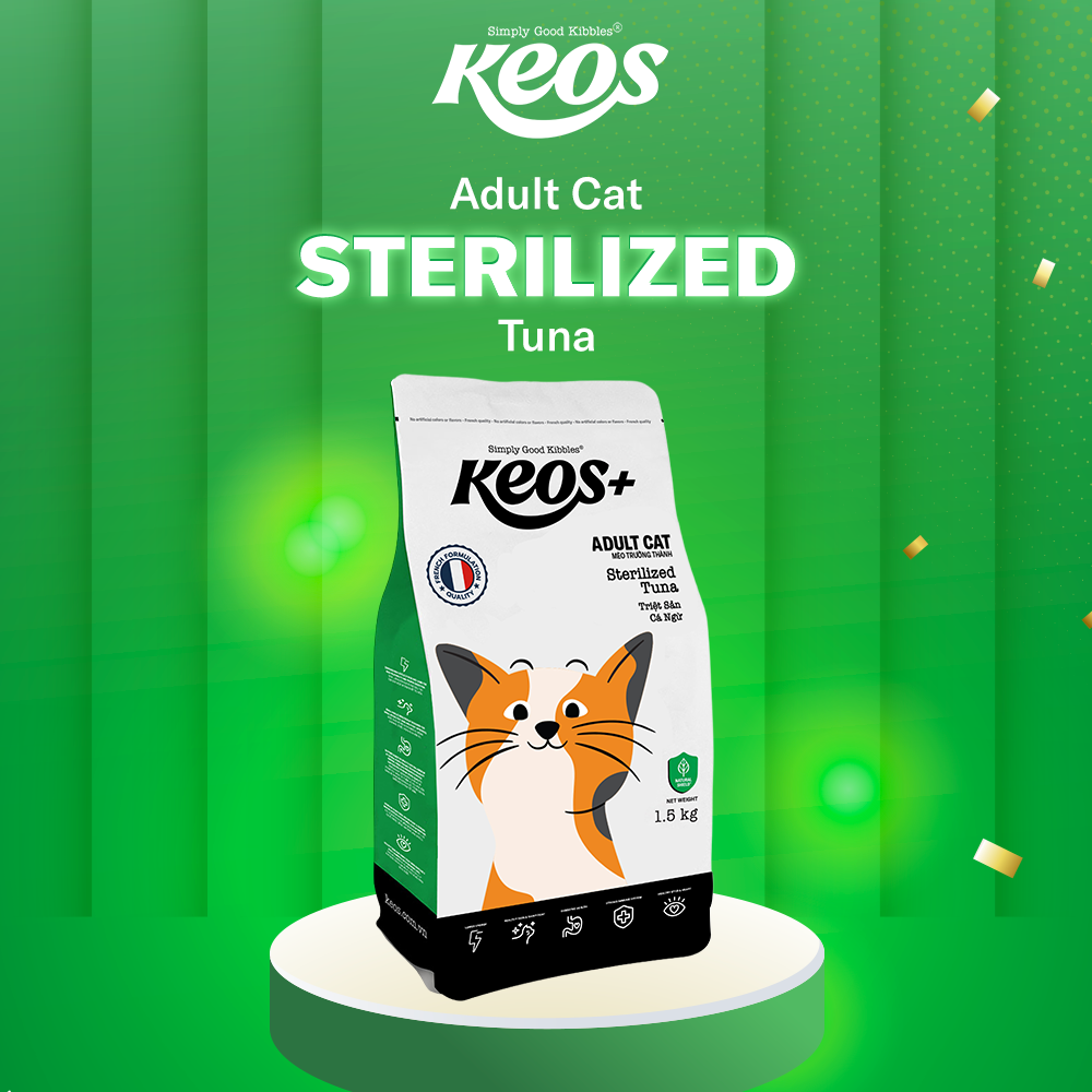  KEOS+ Cat Adult Sterilized with Salmon 1.5kg 