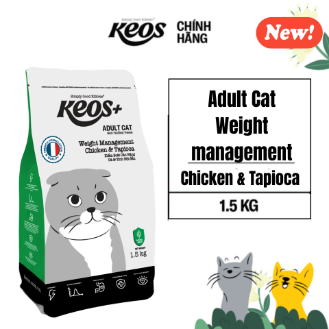  Keos+ Adult Cat Weight Management - Chicken & Tapioca Flavor 