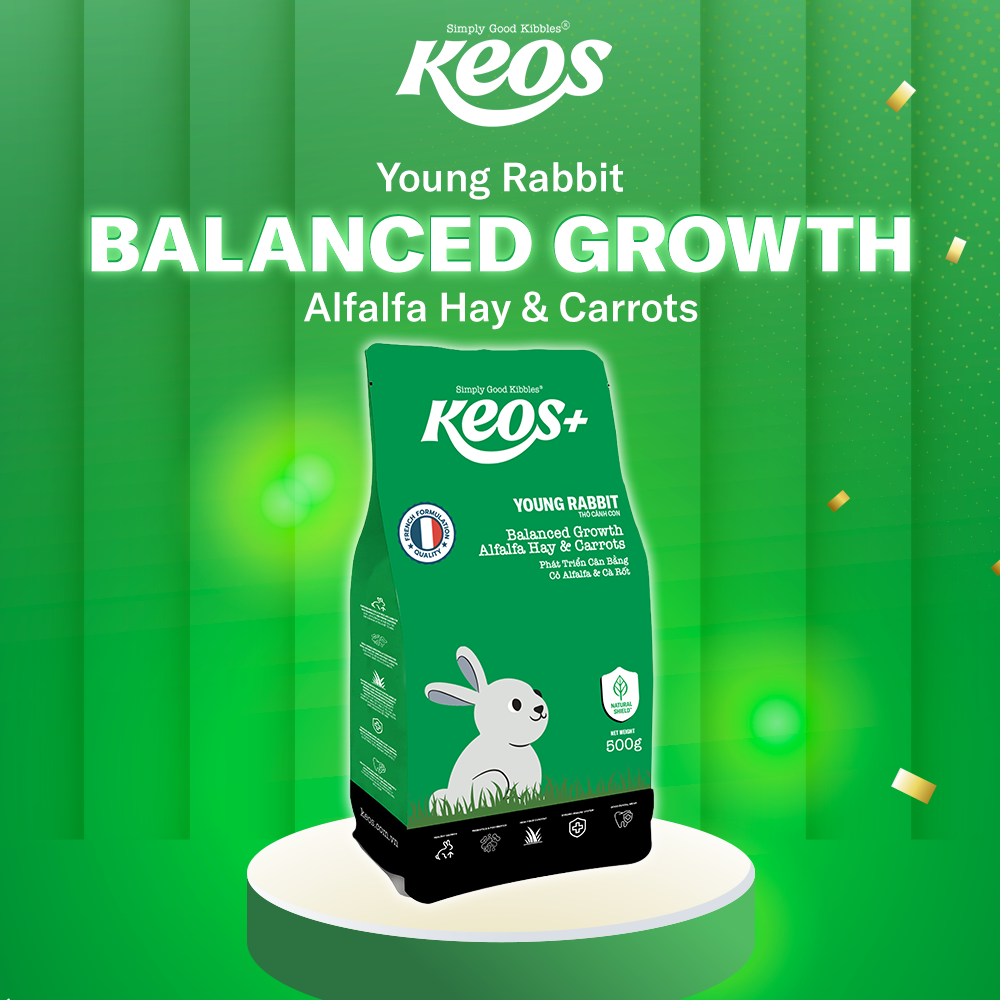  KEOS+ Young Rabbit Alfalfa hay & Carrots 500g 