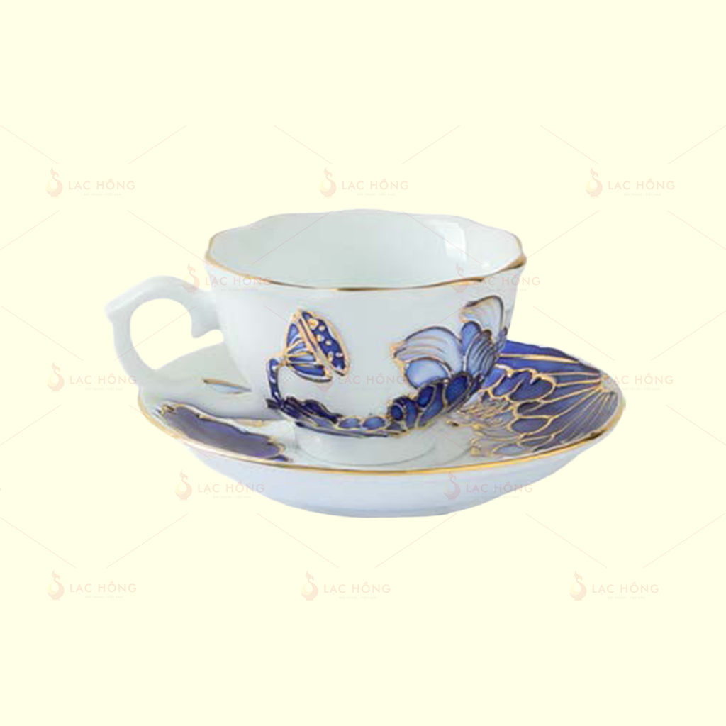 Set 2: Bộ Ấm Trà Đầy Đủ Liên Hoa Lam Ngọc